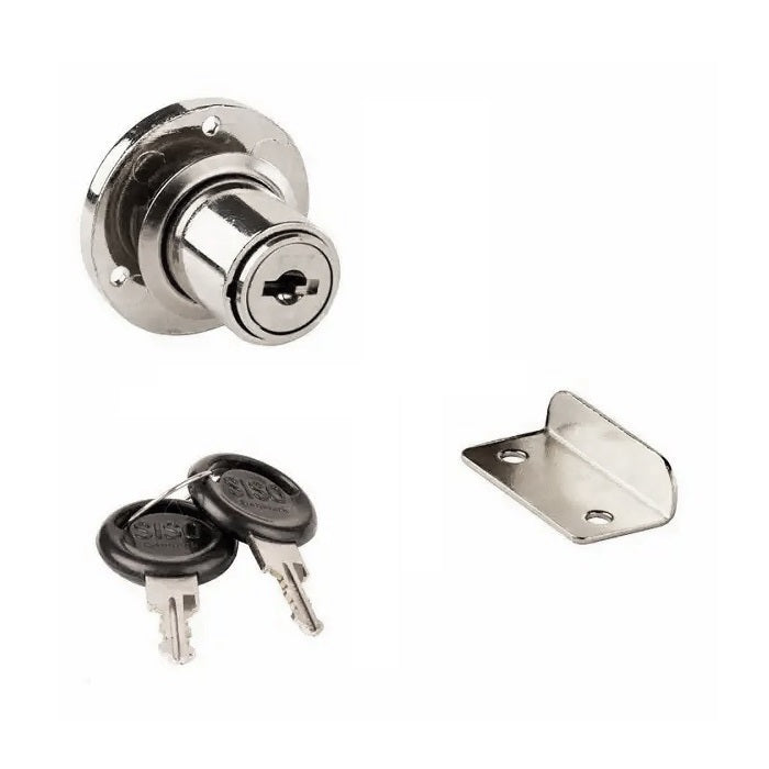 High-quality flap lock, made of Zamak, version: without master key system, 14.03.005-0 for flaps, sliding doors, cabinets