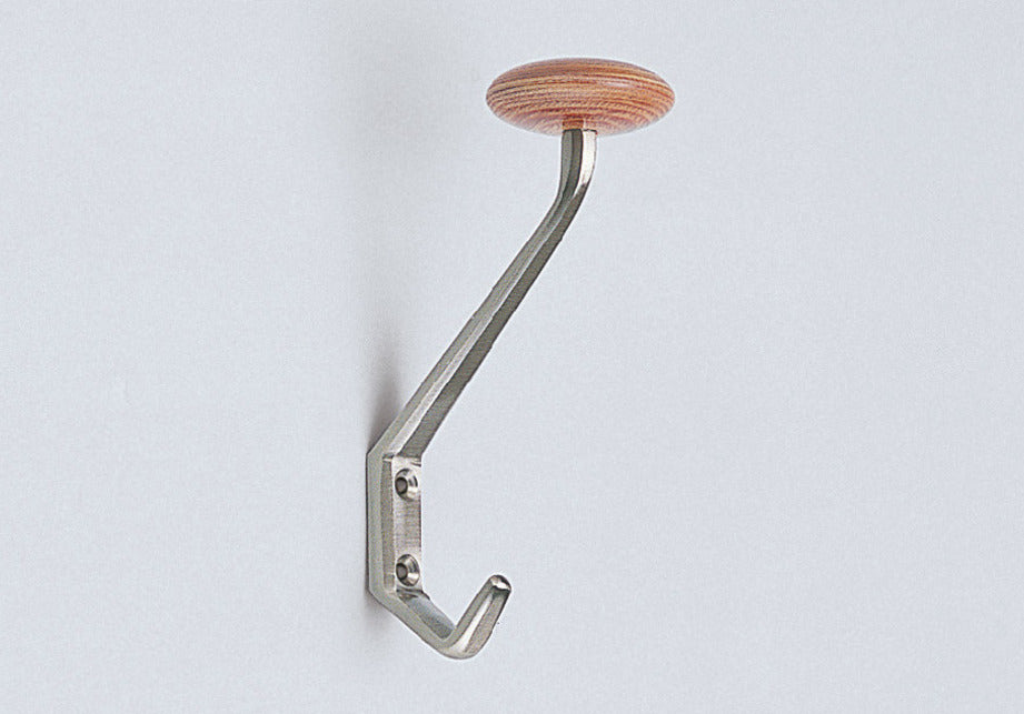 Hochwertiger klassischer Garderobenhaken für Wandmontage, mit Hakenspitze aus Massivholz, Tragkraft: 10 kg, 70 mm (2,8″), SW-B-90. Kleiderhaken für Garderobe, Eingangsbereich, Wohnzimmer und viel mehr, von Sugatsune / LAMP® (Japan)