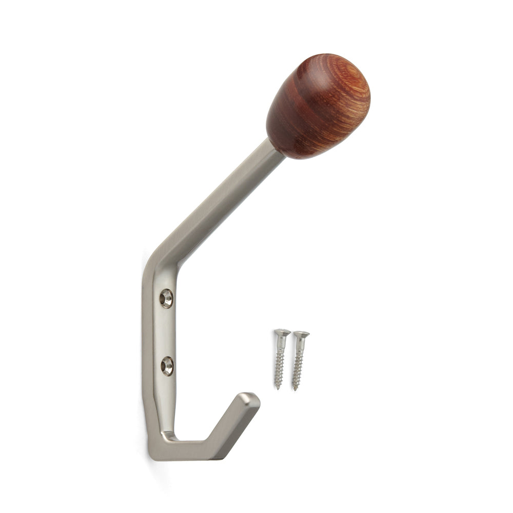 Patère classique de haute qualité pour montage mural, avec pointe de crochet en bois massif, capacité de charge : 15 kg, 143 mm (5,7″), SW-B-140WB. Crochets en bois massif pour armoires, entrées, salons et bien plus encore, de Sugatsune / LAMP® (Japon)
