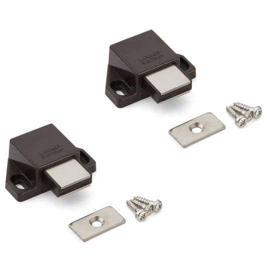 Kompakter Magnet-Druckschnäpper, inkl. Gegenplatte ML-30SBR, 25 mm (63/64″) von Sugatsune, braun. Produktbild
