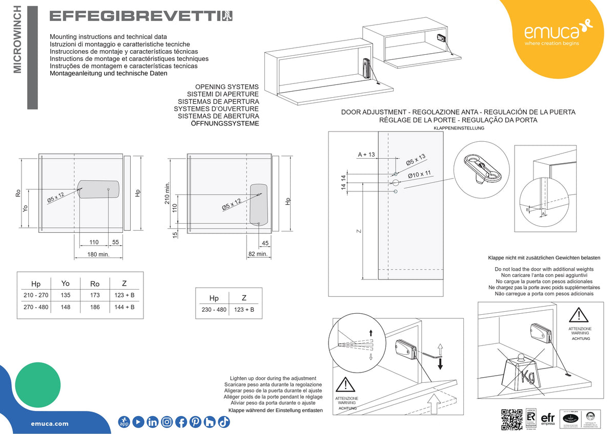 Ferrure de volet de haute qualité avec câble de traction, capacité de charge : 14 kg (31 lbs), gris, 1010621 pour portes de meubles, portes d'armoires, portes de secrétaires, portes de bars