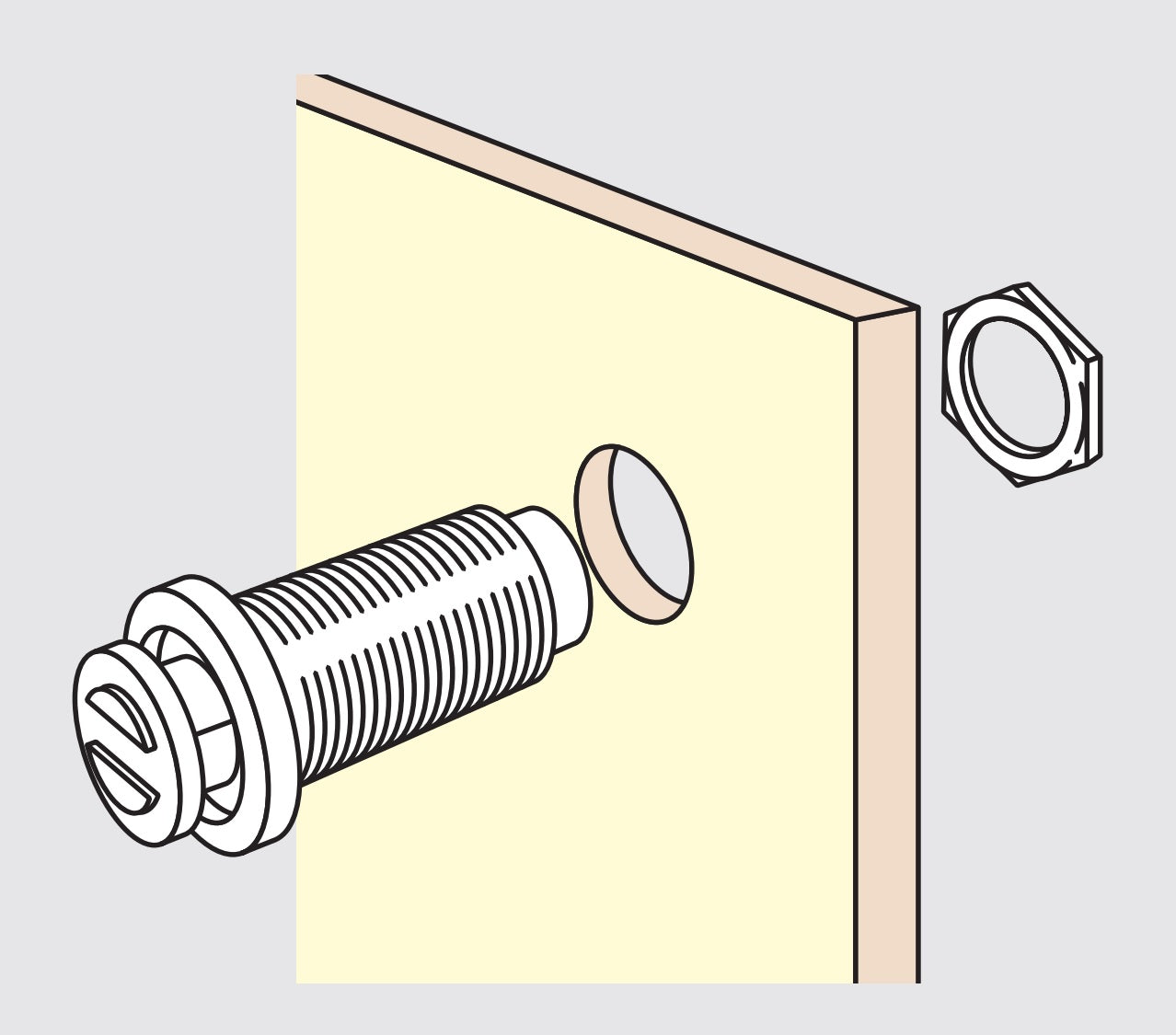 2 loqueteaux magnétiques à bouton-poussoir, avec filetage M11, avec écrou M11 et contre-plaque, PM-4N HB pour tôle, panneau en bois, porte de maintenance, armoire métallique