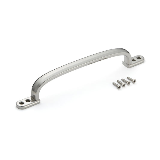 Hochwertiger massiver Edelstahlmöbelgriff aus SUS304 (V2A) mit Vierpunktbefestigung, 258 mm (10,2″) XL-CUY260TT. Edelstahltürgriff XL-CUY260TT aus SUS304 (V2A) mit vier Befestigungslöchern für Boot, Yacht, Edelstahlküche, von Sugatsune / LAMP® (Japan)