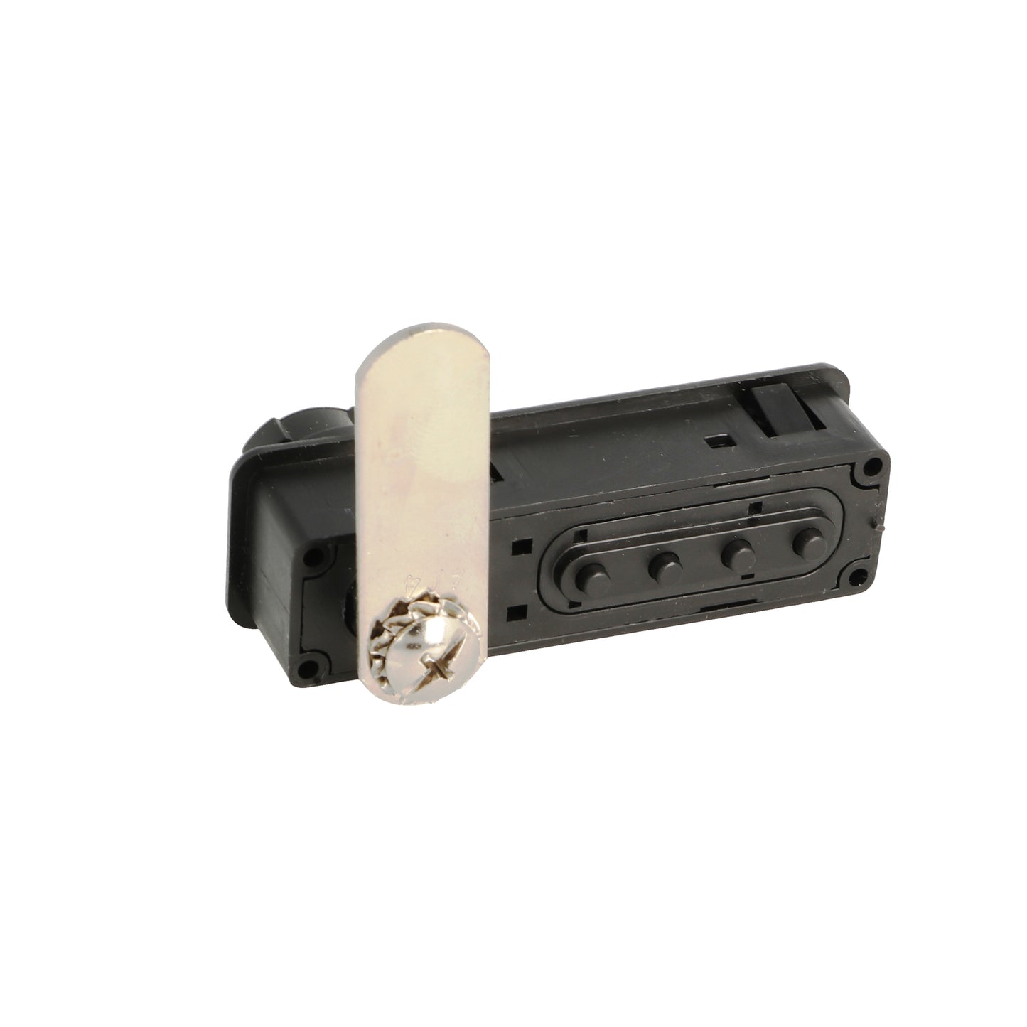 Serrure à combinaison pour meubles en métal et plastique avec fonction poignée, GAUCHE, 77 mm (3,1″) 14.08.241. Serrure à combinaison robuste en métal et plastique, noir mat, pour armoires en bois, armoires en acier, tiroirs et casiers, de SISO Danemark