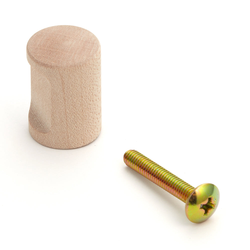 Poignée de meuble de haute qualité en bois massif, surface : naturelle, 16 mm (0,7″) SMRB16. Poignée en bois naturel pour tiroirs, portes de meubles, armoires de cuisine et bien plus encore, par Sugatsune / LAMP® (Japon)