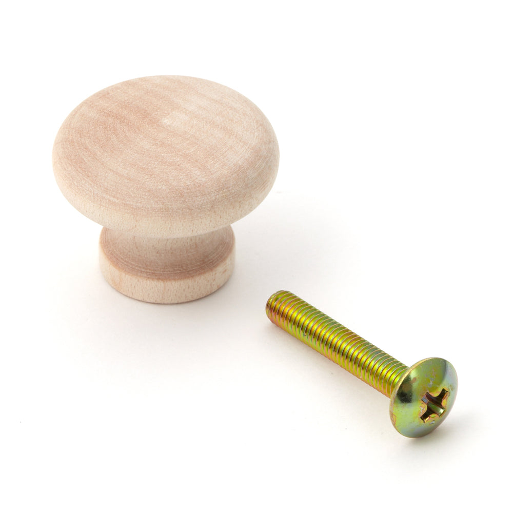 Poignée de meuble de haute qualité en bois massif, surface : naturelle, 24,5 mm (1″) SMT24. Poignée en bois naturel pour tiroirs, portes de meubles, armoires de cuisine et bien plus encore, par Sugatsune / LAMP® (Japon)