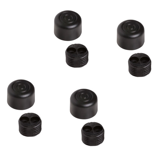 4 Stück robuster Möbelversteller, B571-19-BK, Durchmesser: ⌀19 mm, von Kojima, Tragkraft: 400 kg (882 lbs), schwarz, Ausführung: Standard. Produktbild
