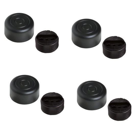 4 Stück robuster Möbelversteller, B571-25-BK, Durchmesser: ⌀25 mm, von Kojima, Tragkraft: 600 kg (1323 lbs), schwarz, Ausführung: Standard. Produktbild
