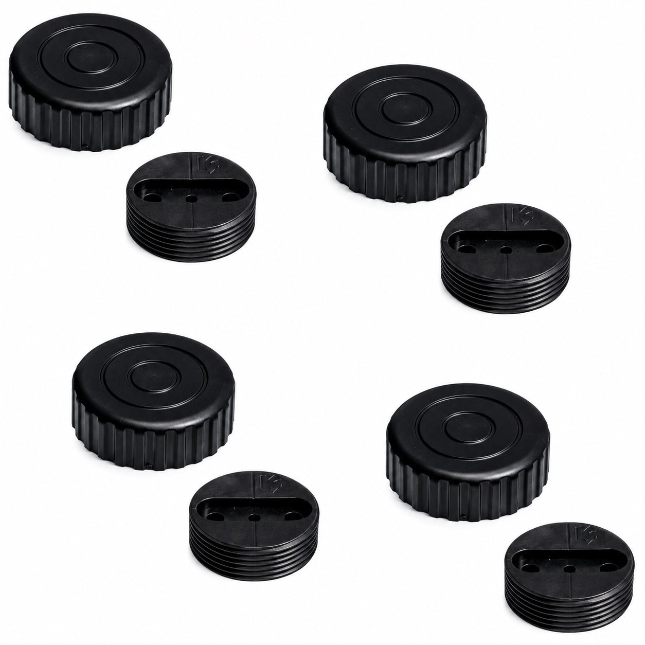 4 Stück robuster Möbelversteller, B571-40-BK, Durchmesser: ⌀40 mm, von Kojima, Tragkraft: 800 kg (1764 lbs), schwarz, Ausführung: Standard. Produktbild
