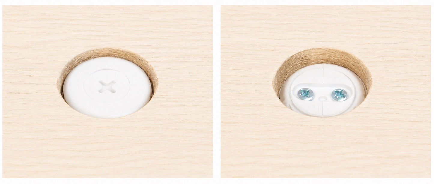 4 pieces of robust furniture adjusters, load capacity: 600 kg, white, diameter: ⌀25 mm, with Phillips head for screwdriver, B572-25-WH for furniture