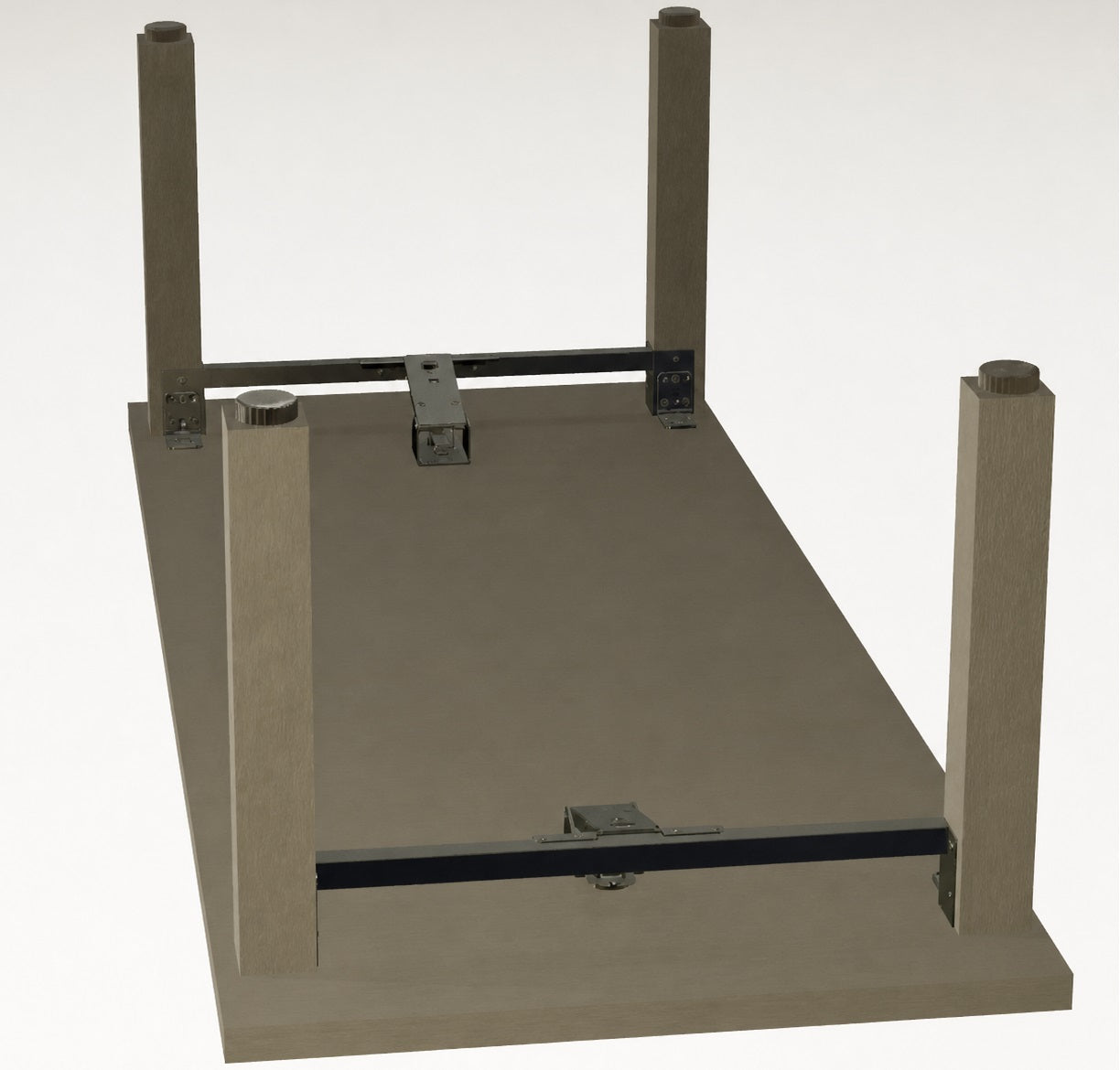 4 vérins robustes, capacité de charge : 400 kg, blanc, diamètre : ⌀19 mm (3/4″), standard, B571-19-WH pour pieds de table, pieds de meubles, pieds d'armoires