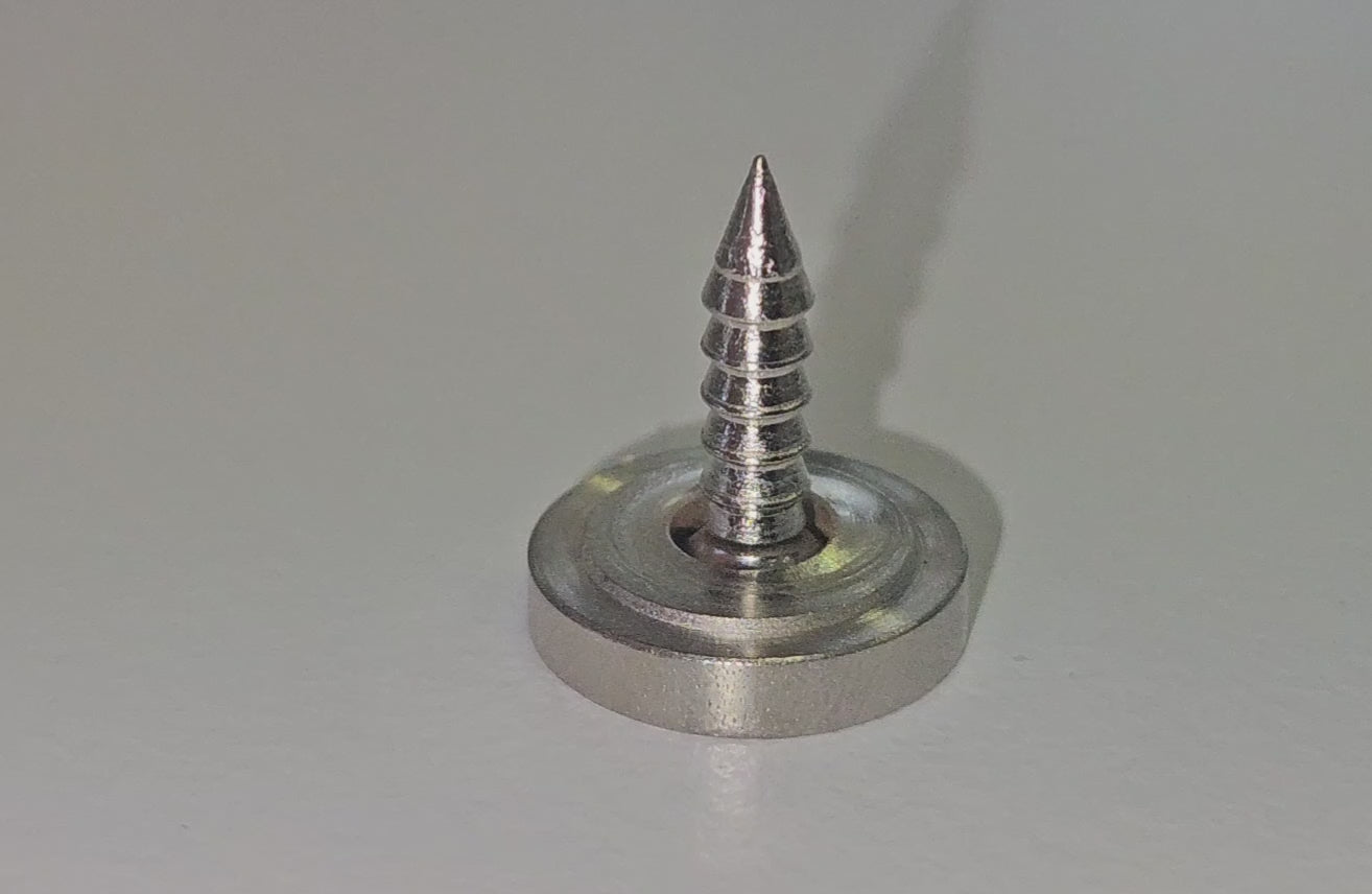Runde bewegliche Magnet-Gegenplatte zum Einlassen, Z4, Größe: 12 mm, von Sugatsune, vernickelt. Anwendungsbeispiel
