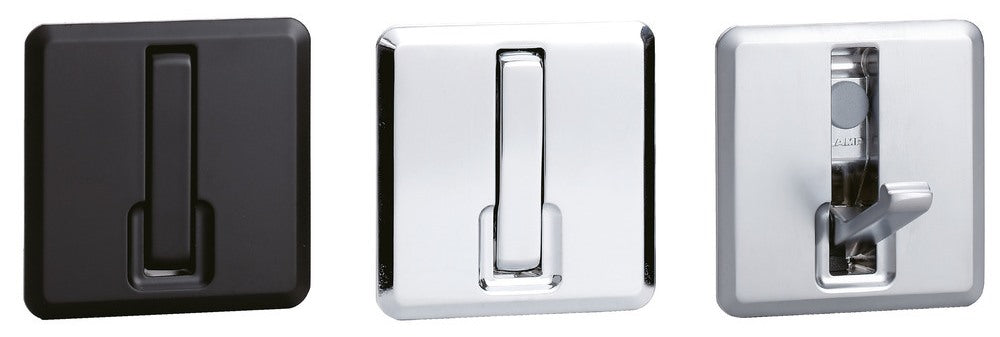 Hochwertiger quadratischer Federklapphaken zum Einlassen, Oberfläche: verchromt, 52 mm (2,1″), NF-K52-CR. Quadratischer Klapphaken mit Schließautomatik, für Tinyhouse, Wohnmobil, Yacht und viel mehr, von Sugatsune / LAMP® (Japan)