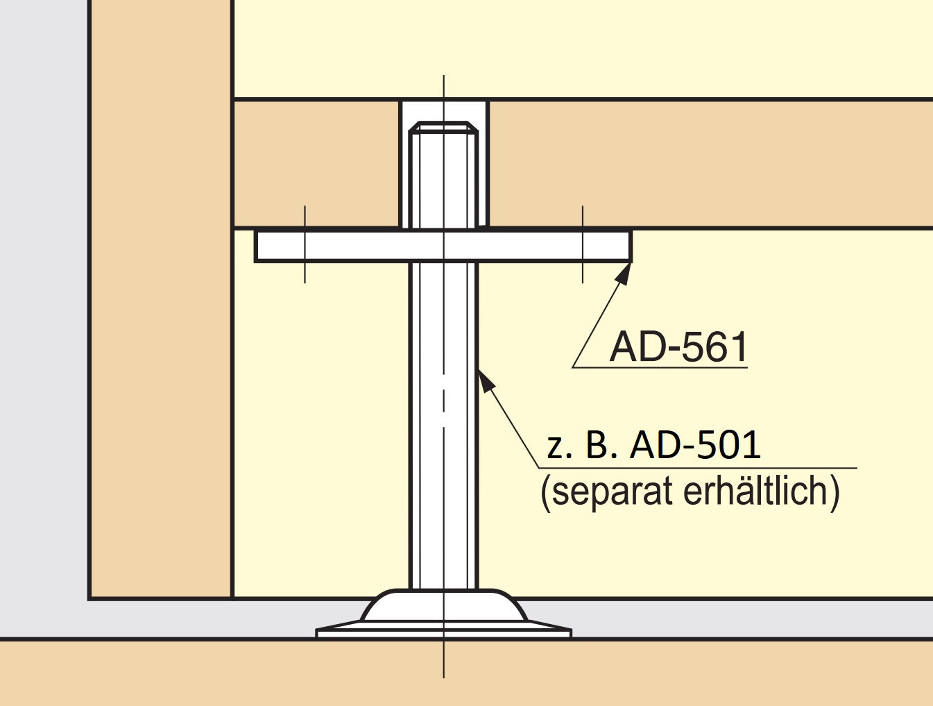 4 Stück rechteckige Anschraubplatte mit M8 Gewinde, Befestigungsplatte, aus massiver Zinklegierung, 60 mm (2,4″), AD-561. Montageplatte, für Möbelfüße, Möbelrollen, Maschinenfüße, Schrankbeine, Sofafüße und viel mehr, von Sugatsune / LAMP® (Japan)
