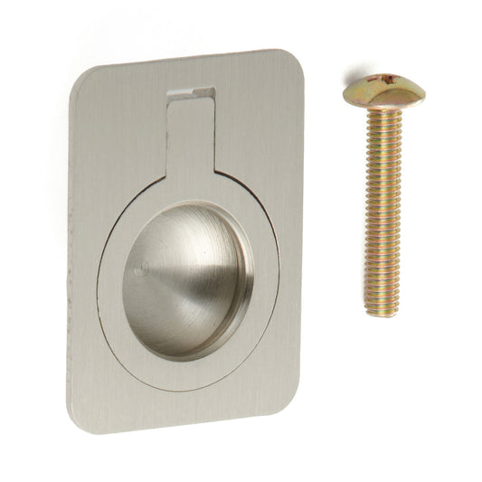 Ringförmiger Klappgriff aus Messing, Oberfläche: Weißbronze, satiniert matt, 30,5 mm (1,3″) 587-40WB. Ringgriff 587-40WB für Wohnmobil, Boot, Revisionsklappe, Revisionstür, von Sugatsune / LAMP® (Japan)