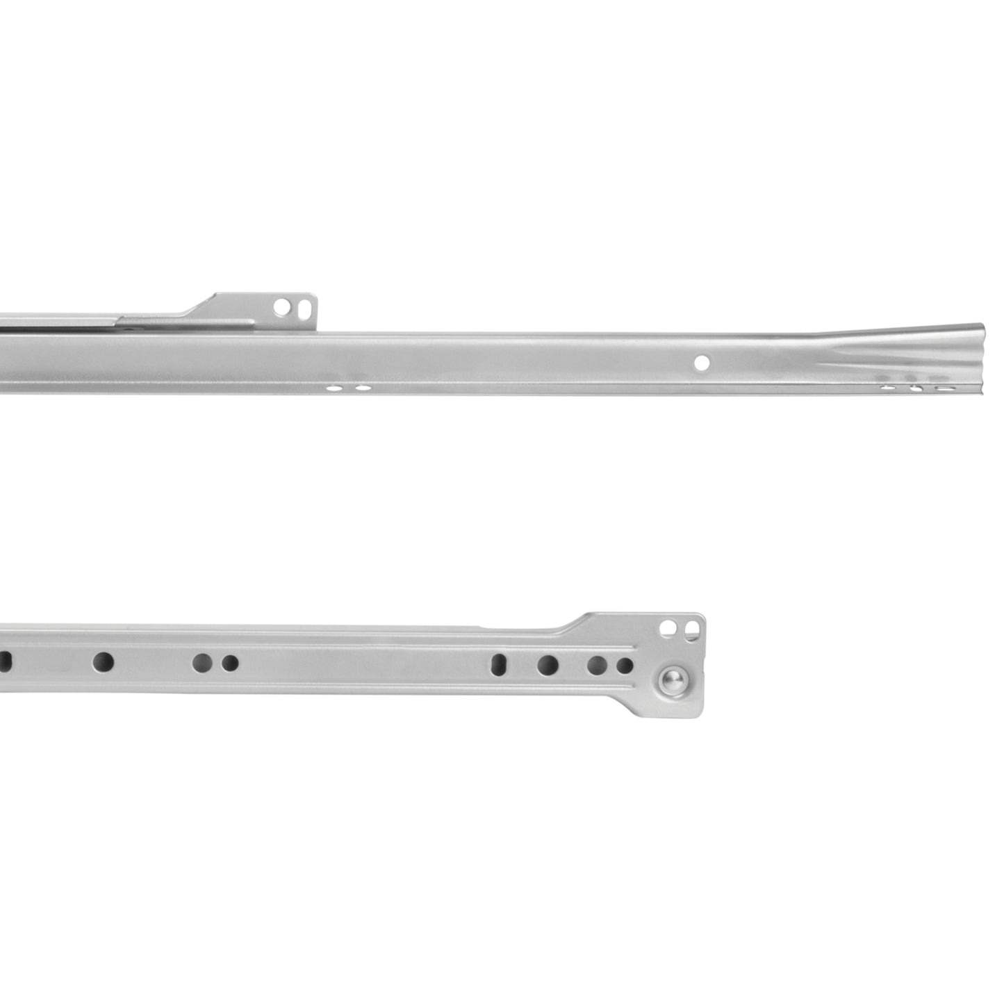 Rollschubführungen, Teilauszug, grau metallic, RAL 9022, lackiert, 800 mm (31,5″). Führungsschienen aus Stahl mit Teilauszug, für Holzschublade, Tablarauszug, Holzschubkasten, Küchenmöbel, Büromöbel, Wohnmöbel, von EMUCA