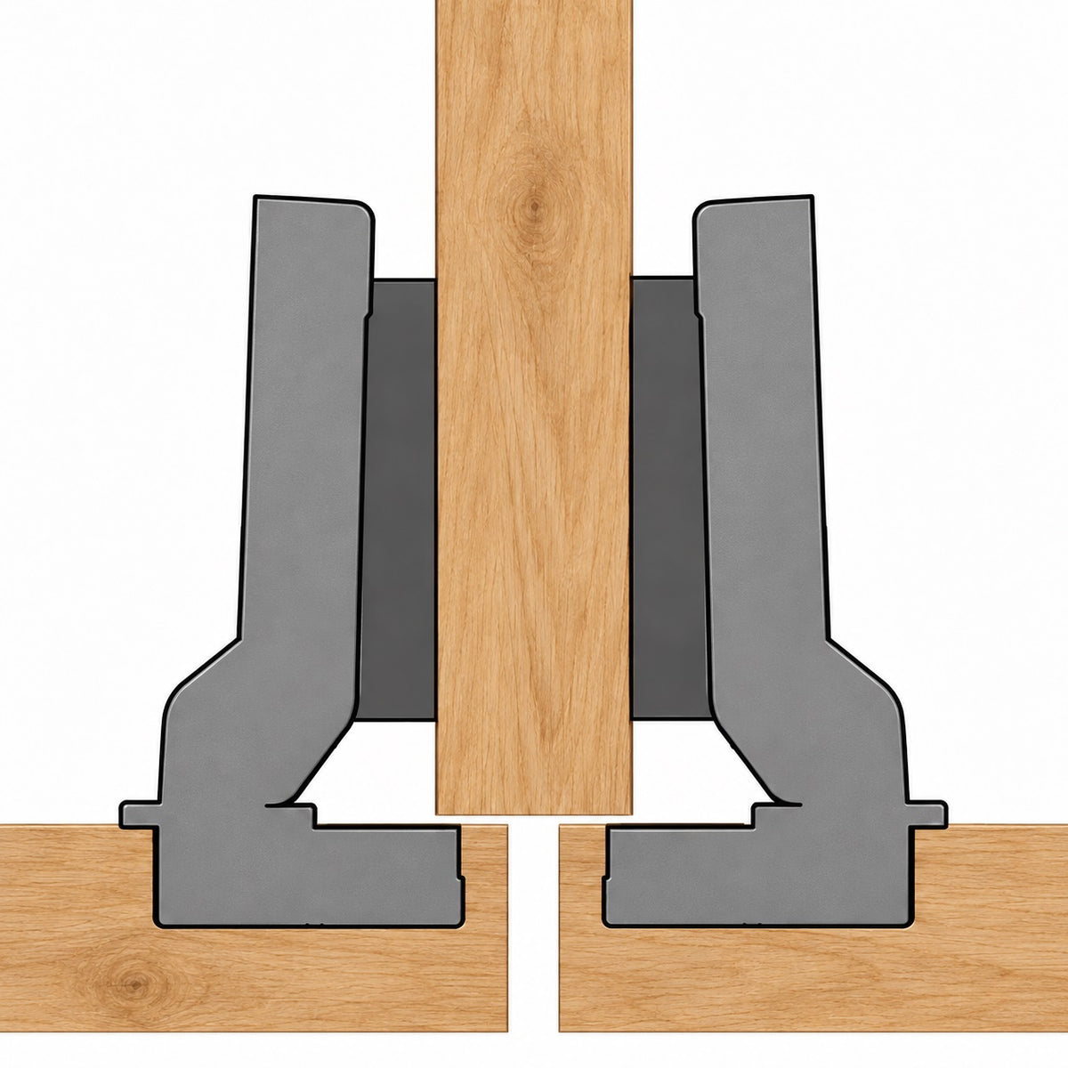 Rostfreies Topfscharnier, Soft-Close, Auflage: halb vorliegend, aus Edelstahl, Ausführung: Montageplatte mit 2 mm Distanz, 9289592 für Outdoormöbel