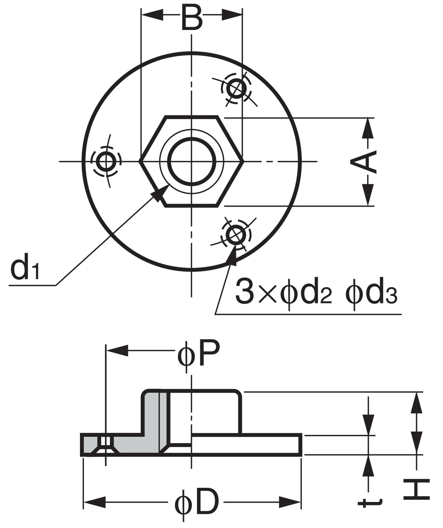 4 Stück runde Anschraubplatte mit W5/16 Gewinde, Befestigungsplatte, aus massiver Zinklegierung, 25 mm (1″), AD-555-25. Montageplatte, für Möbelfüße, Möbelrollen, Maschinenfüße, Schrankbeine, Sofafüße und viel mehr, von Sugatsune / LAMP® (Japan)