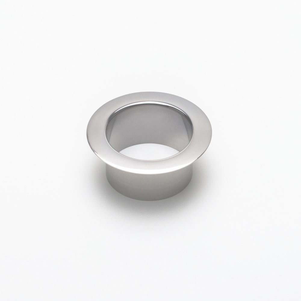Hochwertiger runder Mülldurchwurf, aus rostfreiem Edelstahl, Oberfläche: glänzend poliert, 82 mm (3,3″), AN-DH005-MR. Edelstahlmülldurchwurf, für Systemgastronomie, Ladenbau, Kosmetikstudio, Arztpraxis und viel mehr, von Sugatsune / LAMP® (Japan)