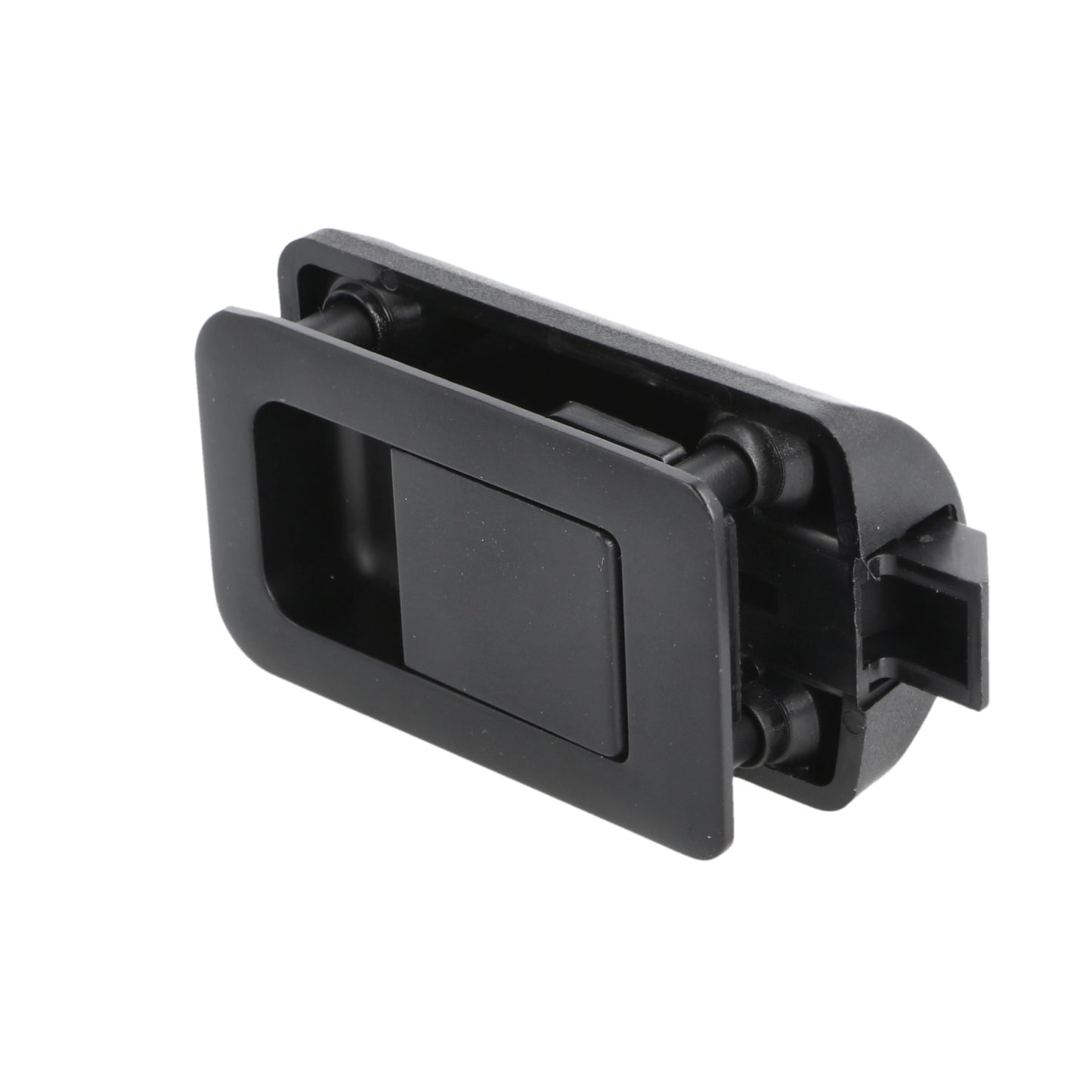 High-quality snap lock with folding handle, made of Zamak, surface: black, 14.03.091-0 for caravans, yachts, mobile homes, private jets, motorhomes