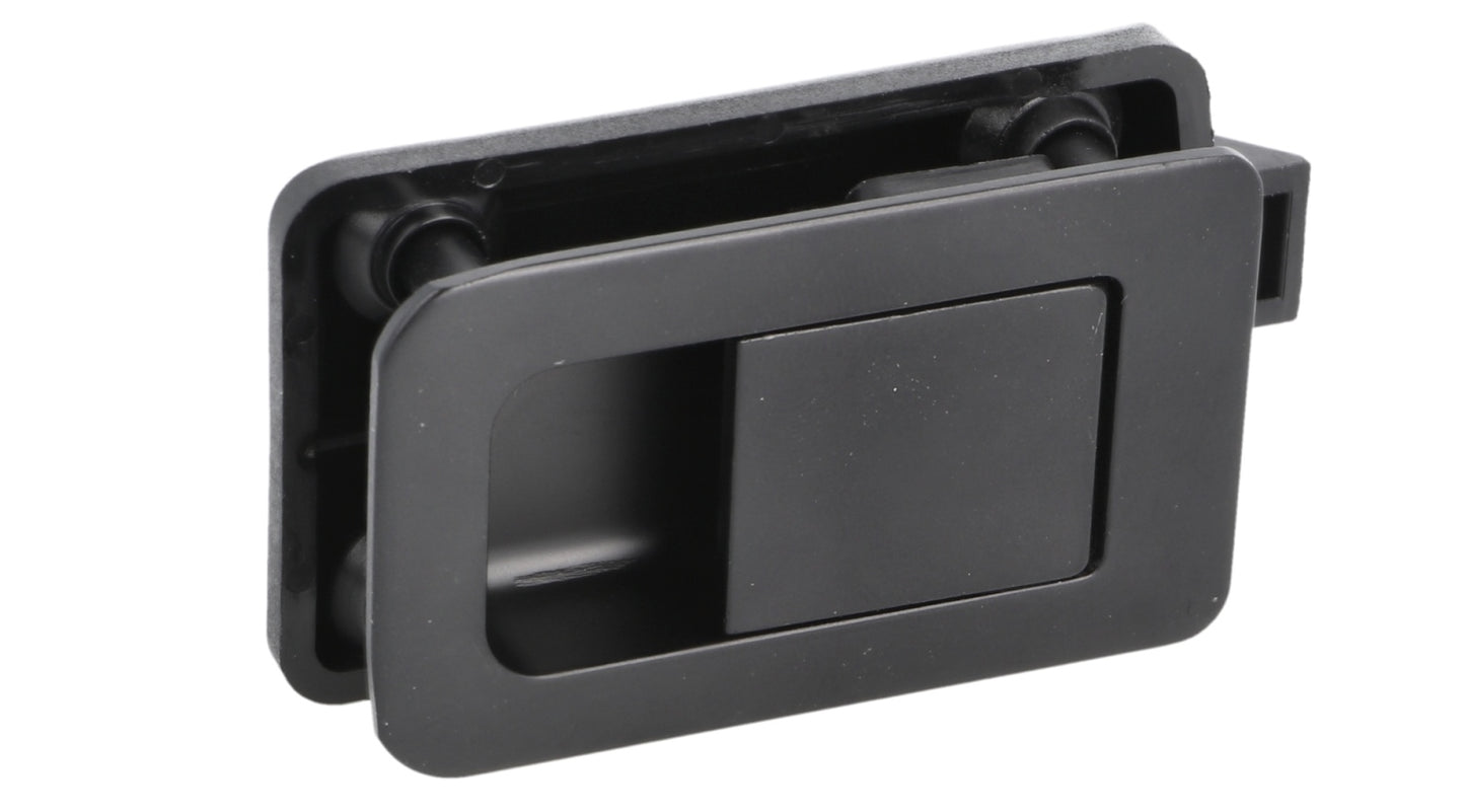 High-quality snap lock with folding handle, made of Zamak, surface: black, 14.03.091-0 for caravans, yachts, mobile homes, private jets, motorhomes