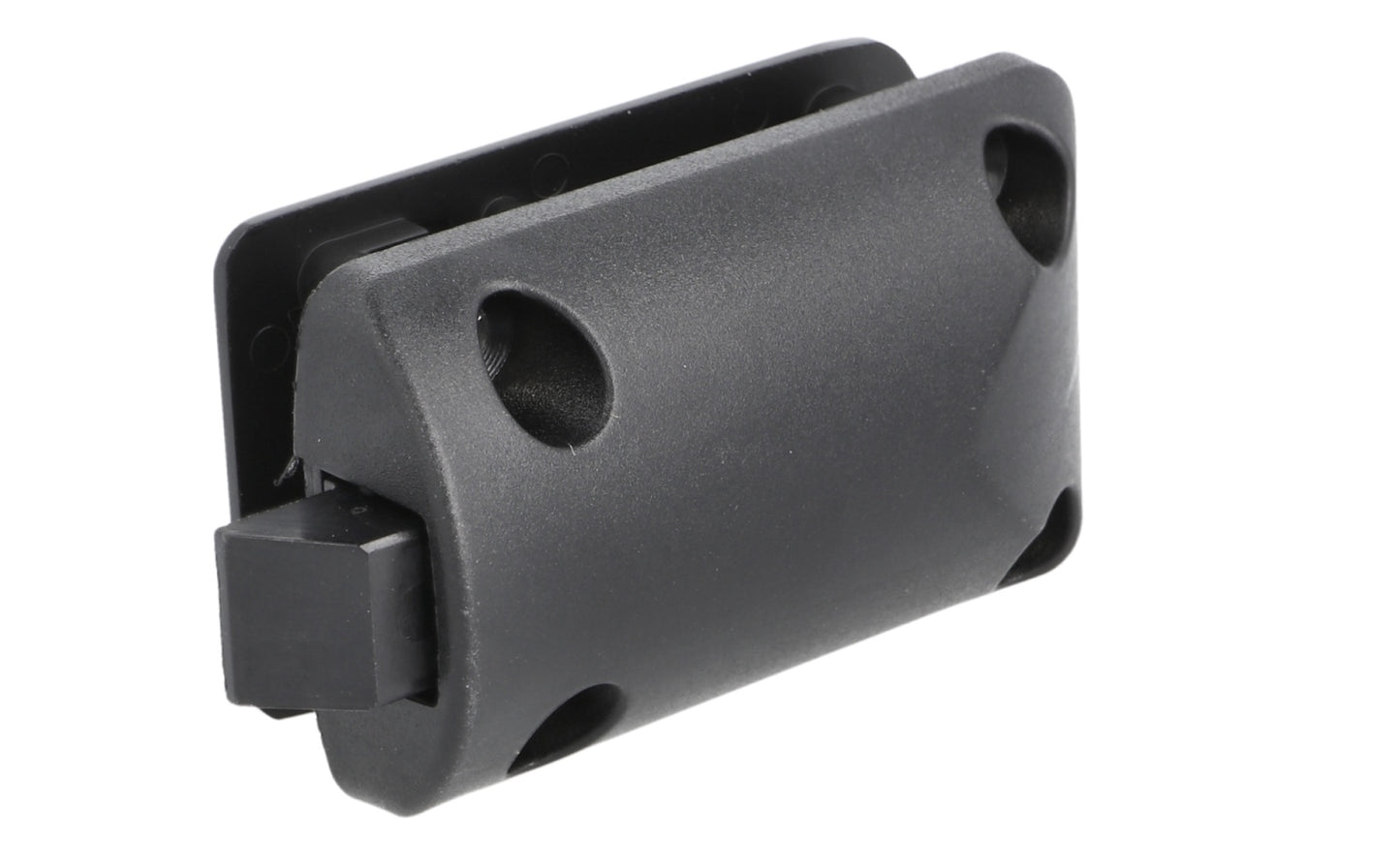 High-quality snap lock with folding handle, made of Zamak, surface: black, 14.03.091-0 for caravans, yachts, mobile homes, private jets, motorhomes