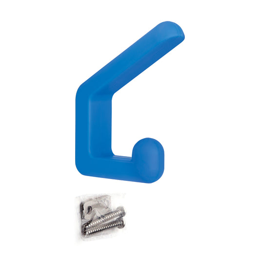 Hochwertiger Silikonhaken für Wandmontage, aus massivem rostfreiem Edelstahl, Oberfläche: blau, Ausführung: mit zwei Hakenspitzen, PXB-GR05-211-BU. Gummihaken für Kindergarten, Schule, Wohnzimmer und viel mehr, von Sugatsune / LAMP® (Japan)
