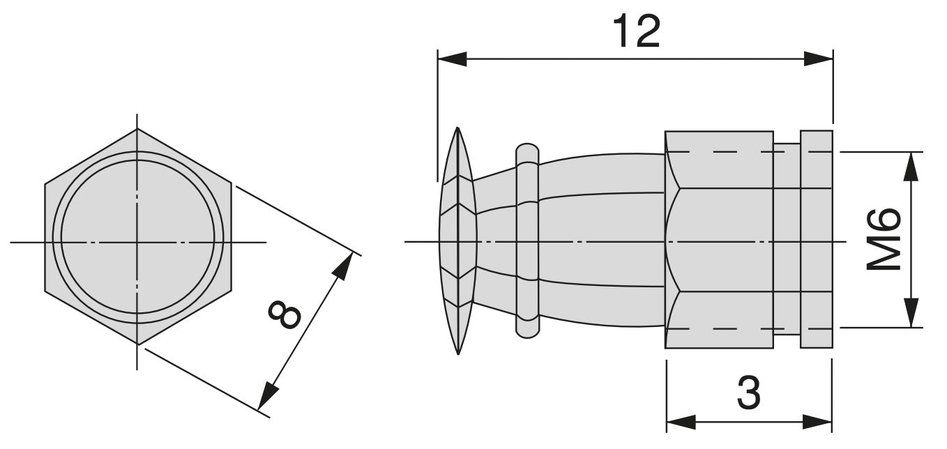 20 Stück hochwertige Spreizmuffe mit Innengewinde M6 für Holz, aus Messing, 12 mm (15/32″), 8008202 für Holzteile, Möbelverbindungen