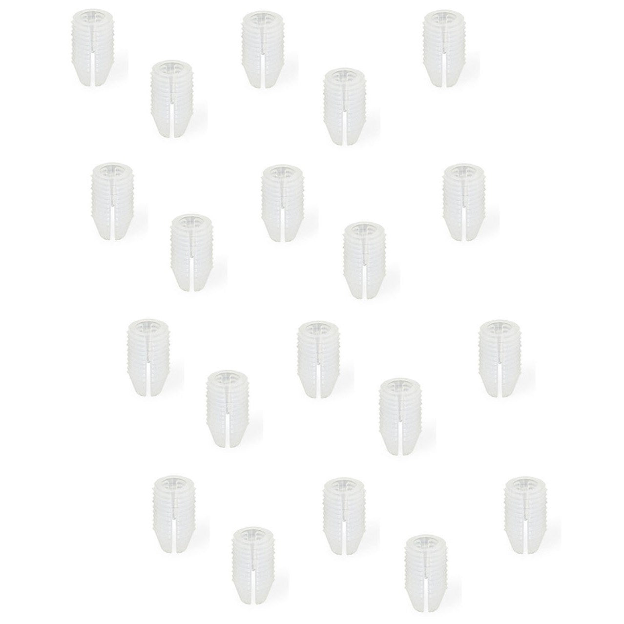 20 Stück stabile Einschlagmuffe passend für Schrauben ⌀3 mm, aus Nylon (PA), 10 mm (25/64″), 9040920 für Möbelverbindung, Korpusmontage, Regalmontage