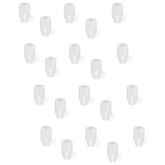 20 Stück stabile Einschlagmuffe passend für Schrauben ⌀3 mm, aus Nylon (PA), 10 mm (25/64″), 9040920 für Möbelverbindung, Korpusmontage, Regalmontage