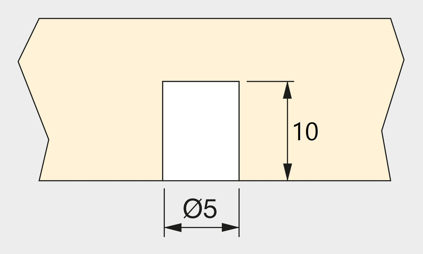 20 Stück stabile Einschlagmuffe passend für Schrauben ⌀3 mm, aus Nylon (PA), 10 mm (25/64″), 9040920 für Möbelverbindung, Korpusmontage, Regalmontage