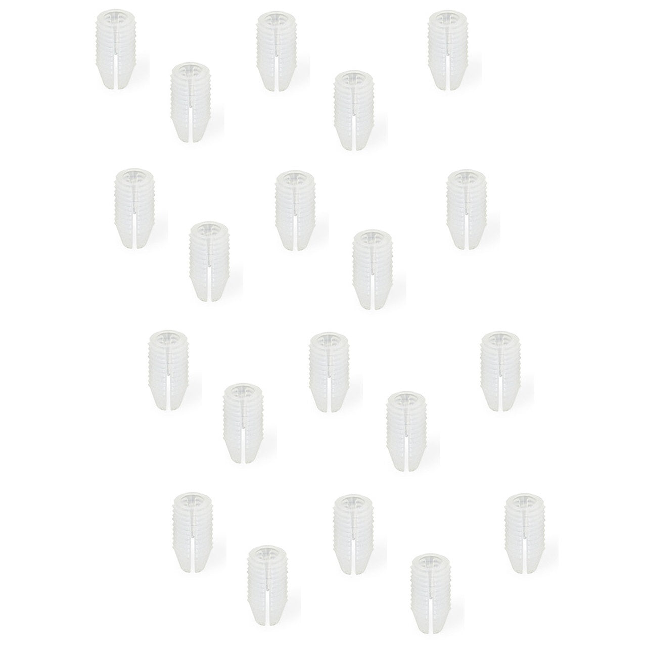 20 Stück stabile Einschlagmuffe passend für Schrauben ⌀3 mm, aus Nylon (PA), 11 mm (7/16″), 9003620 für Möbelverbindung, Korpusmontage, Regalmontage