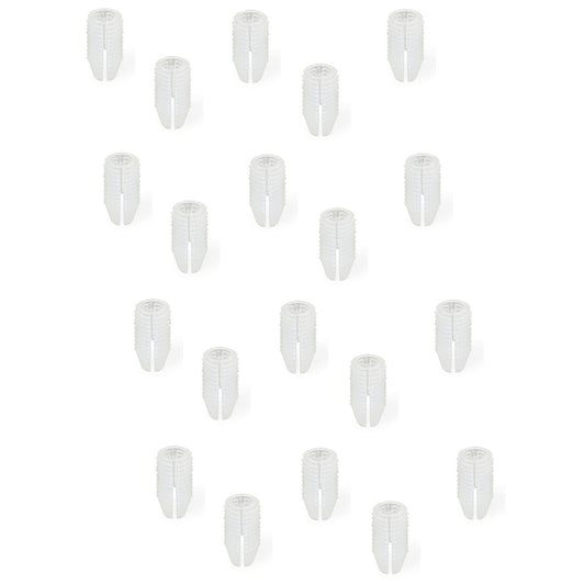 20 Stück stabile Einschlagmuffe passend für Schrauben ⌀3 mm, aus Nylon (PA), 11 mm (7/16″), 9003620 für Möbelverbindung, Korpusmontage, Regalmontage