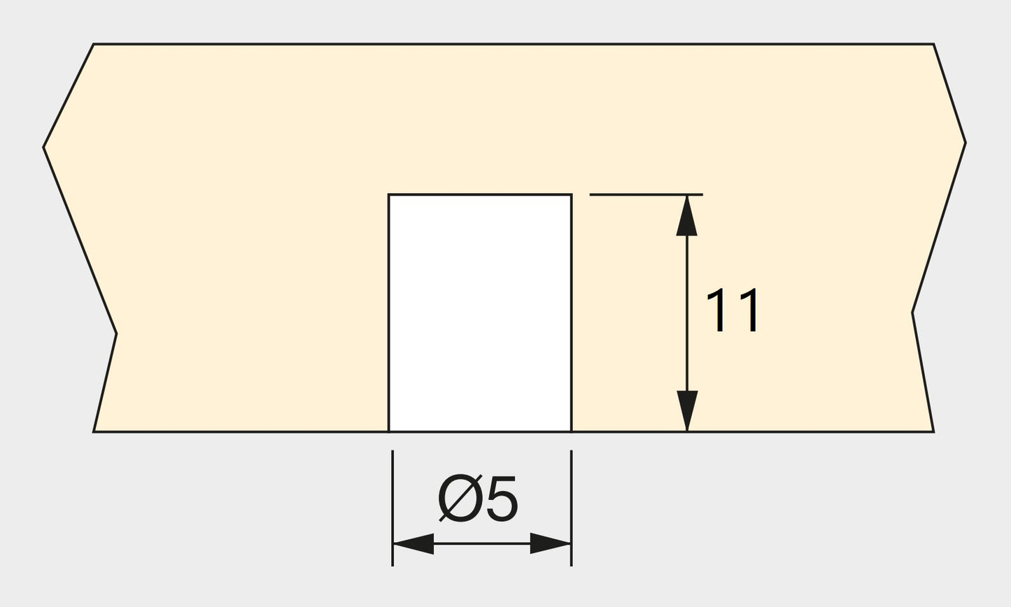 20 Stück stabile Einschlagmuffe passend für Schrauben ⌀3 mm, aus Nylon (PA), 11 mm (7/16″), 9003620 für Möbelverbindung, Korpusmontage, Regalmontage