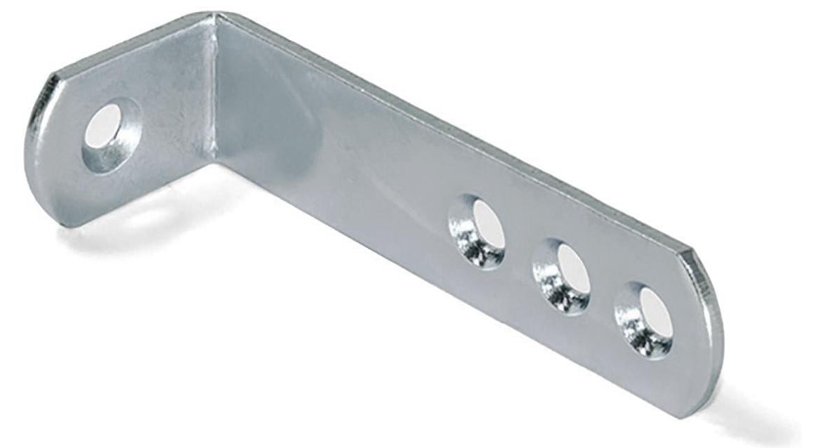 10 pieces of sturdy angle connectors with four connecting holes made of robust steel, surface: galvanized, 70 mm (2.8") 5135805. Mounting bracket E.FB.22 for shelves, bookcases, tables, cabinets and much more, by EMUCA