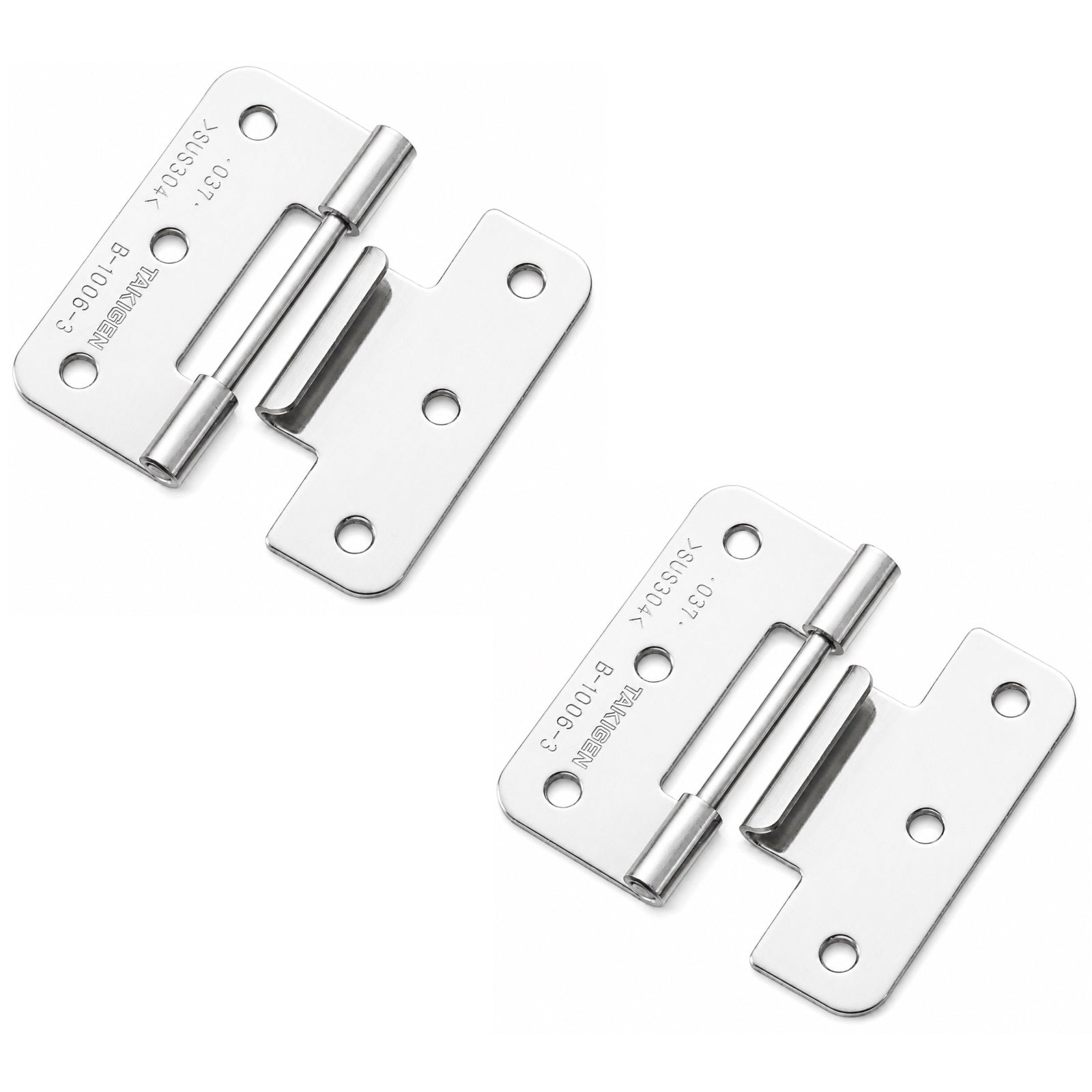2 Stück hochwertiges Steckscharnier, B-1006-3, Höhe: 40 mm, von TAKIGEN, Tragkraft: 4 kg (9 lbs). Produktbild

