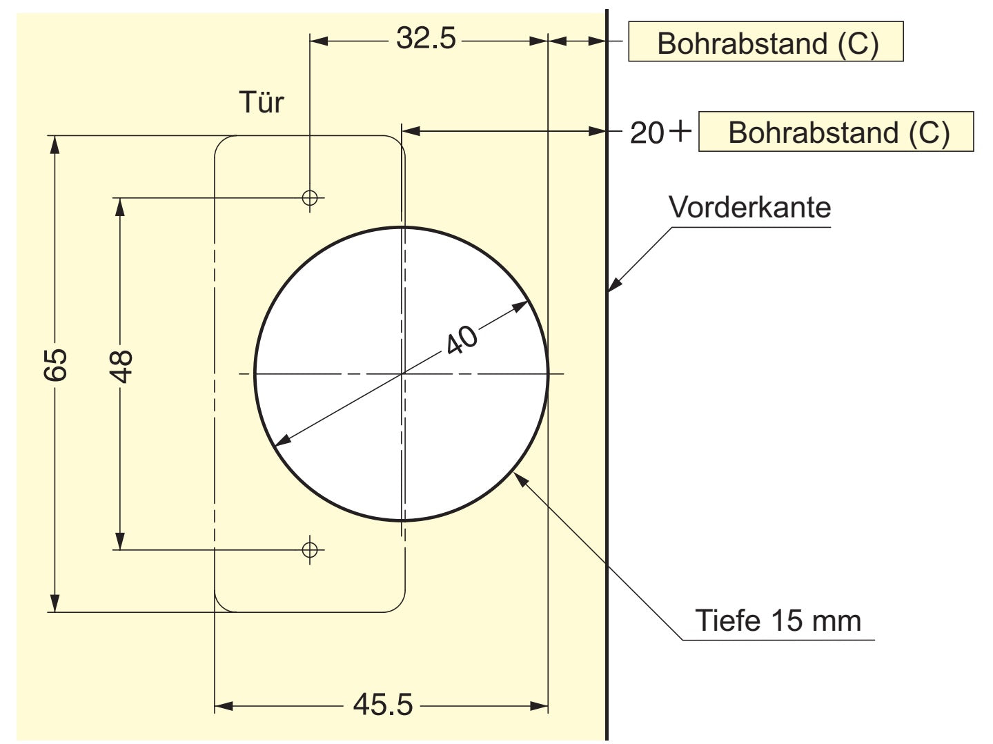 2 charnières de meubles robustes J95 pour portes extra lourdes jusqu'à 25 kg ! Incl. plaques de montage. Charnière à coupelle robuste, charnière de meuble avec coupelle de 40 mm de LAMP® / Japon (encart)