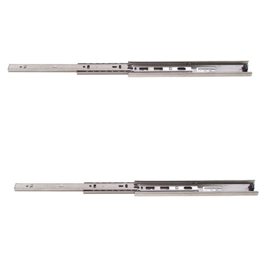 Rails télescopiques à extension complète de haute qualité, résistants à la corrosion, en acier inoxydable. Glissières de tiroir amovibles pour environnements difficiles et humides. Coulisses de tiroir 37 mm de Sugatsune / LAMP® (Japon)