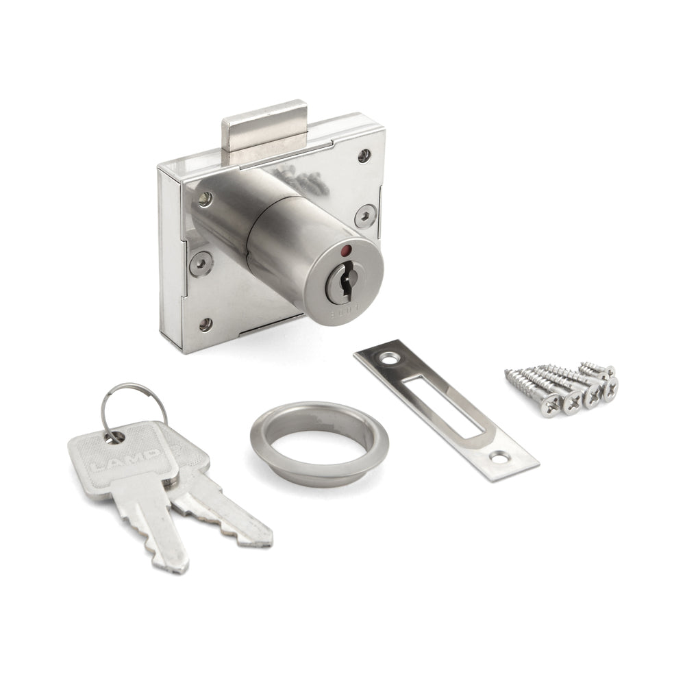 Cabinet lock with indicator, keyed differently 2200QL-24-B, by Sugatsune / LAMP (Japan)