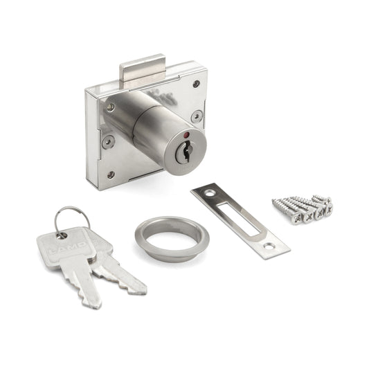 Cabinet lock with indicator, keyed differently 2200QL-24-B, by Sugatsune / LAMP (Japan)