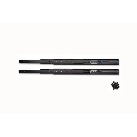 Vollauszug, gedämpft, schwarz 3670-400BL, von Sugatsune / LAMP (Japan)