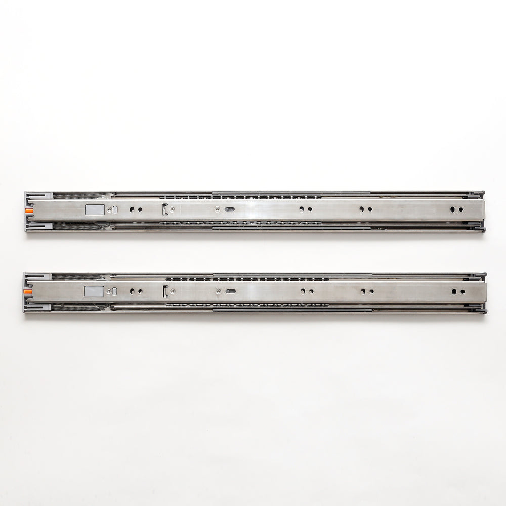 Full extension soft-close drawer slide, stainless steel ESR4670-20, by Sugatsune / LAMP (Japan)