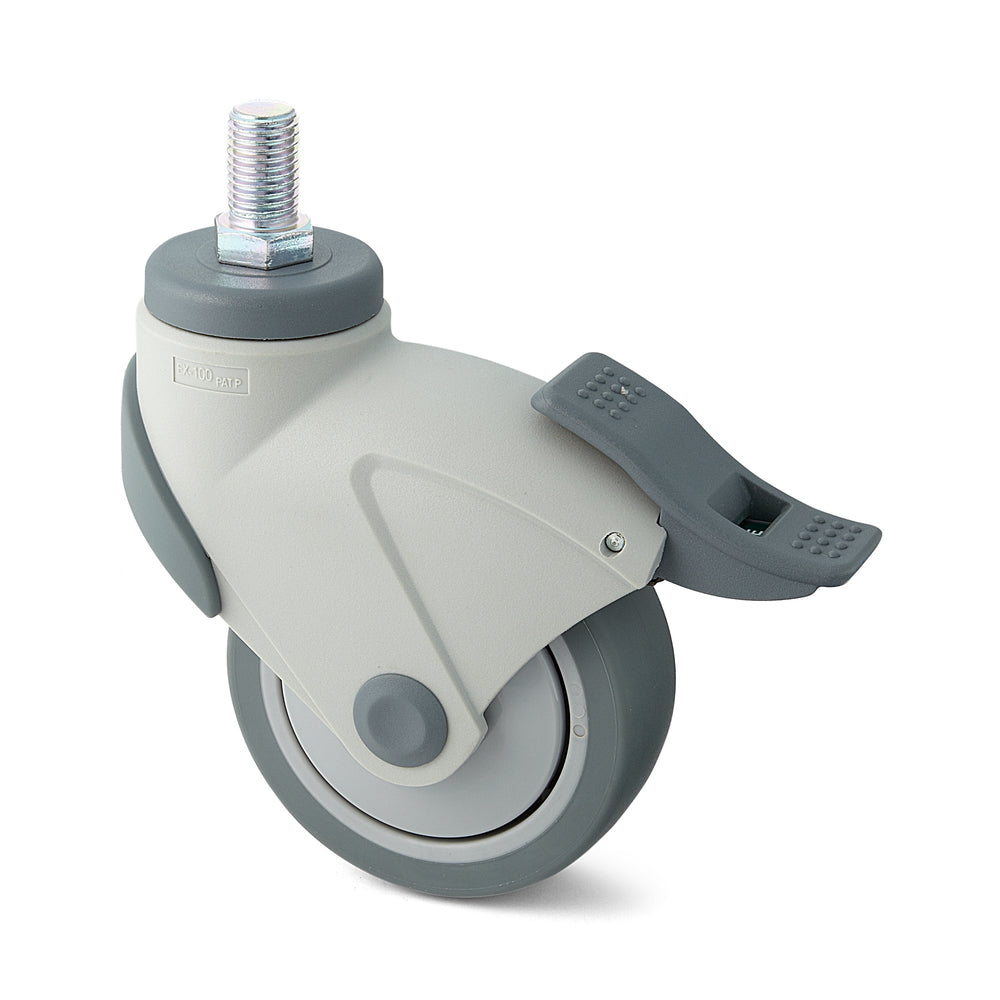 Rolle mit Doppelbremssystem, mit Gewindebolzen EX-100N16S, von Sugatsune / LAMP (Japan)