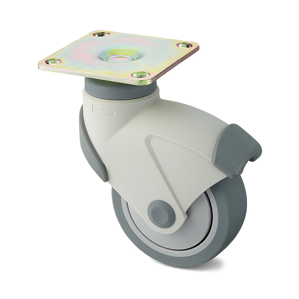 Rolle mit Doppelbremssystem, mit Platte EX-100P, von Sugatsune / LAMP (Japan)
