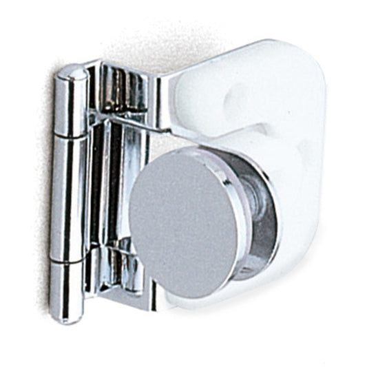Glass door hinge, semi-flush mount, with hold-open function GHC34-8CR-W, by Sugatsune / LAMP (Japan)