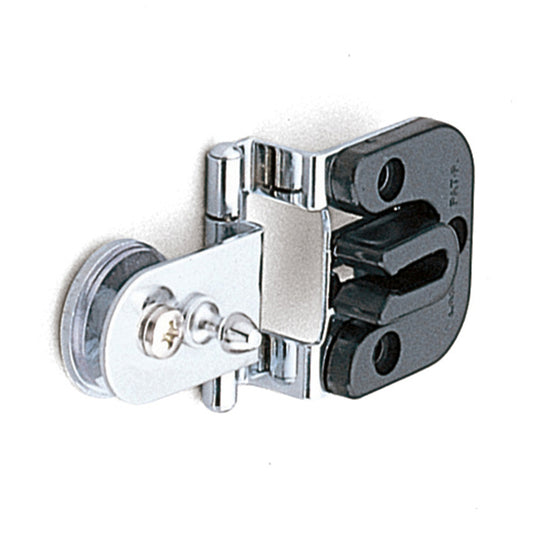 Glass door hinge, semi-flush mount, with hold-open function GHC34-8CR, by Sugatsune / LAMP (Japan)