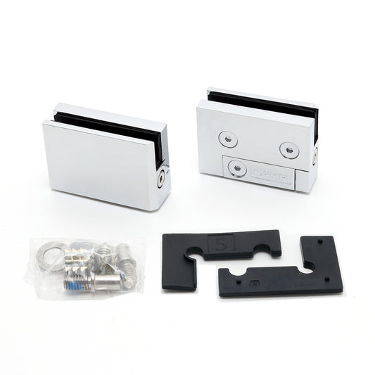Glass door hinge, inset GS-GH5-CR, by Sugatsune / LAMP (Japan)