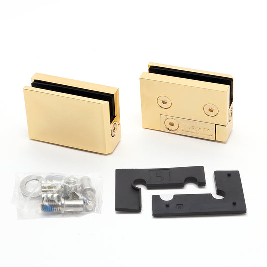 Glass door hinge, inset GS-GH5-GP, by Sugatsune / LAMP (Japan)