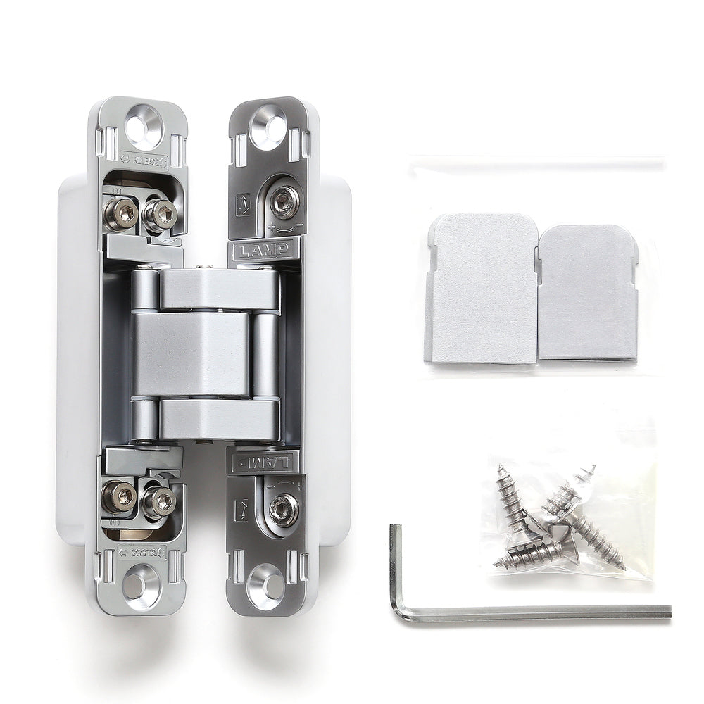 Invisible hinge, 3D adjustable HES3D-120-A100DC, by Sugatsune / LAMP (Japan)