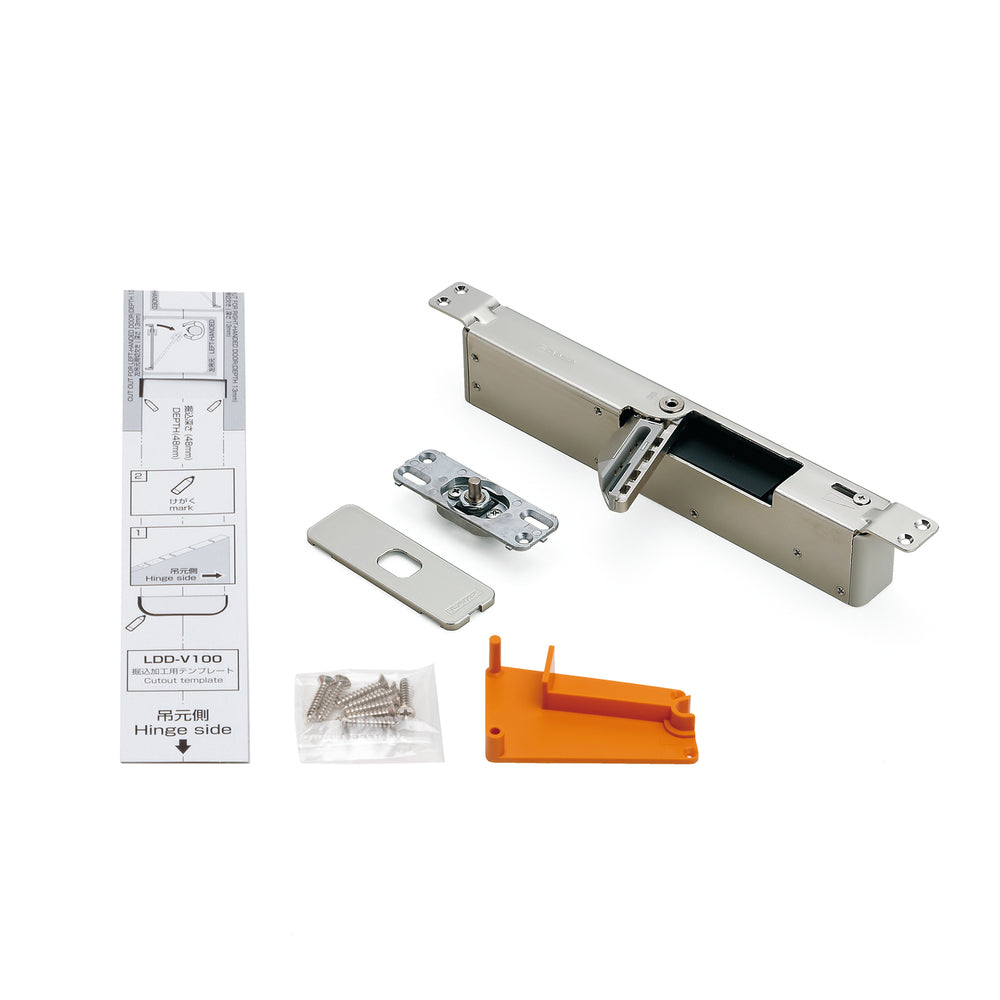 Door damper for heavy doors LDD-V100-NI-R, from Sugatsune / LAMP (Japan)